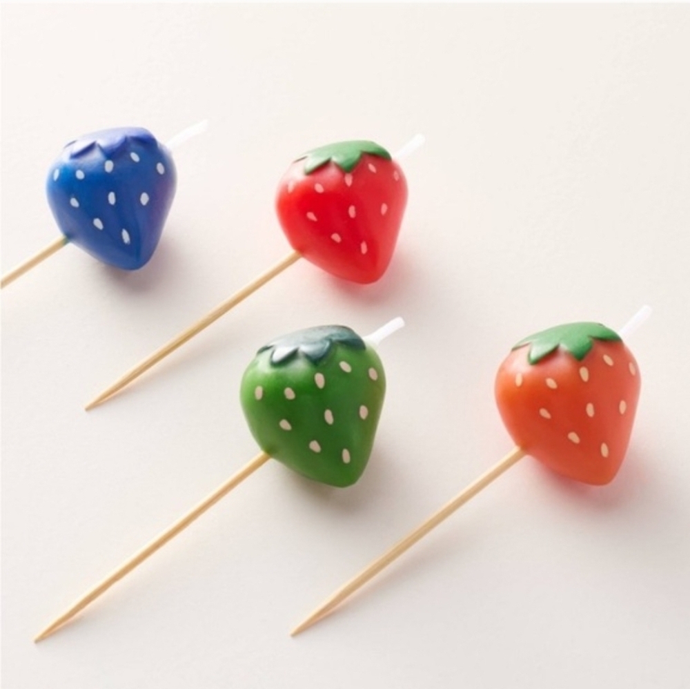Kate Spade x Target - Fruit Strawberry Celebration Cake Candles New
